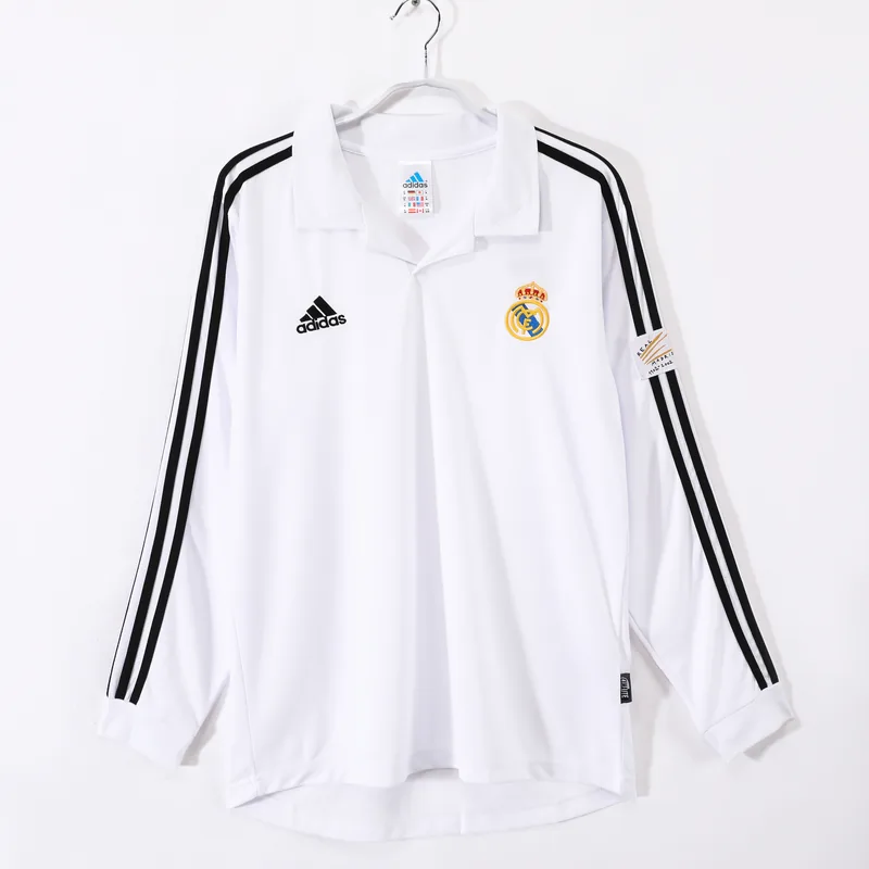 Camiseta Real Madrid 2002/03 LOCAL MANGA LARGA VERSION FAN